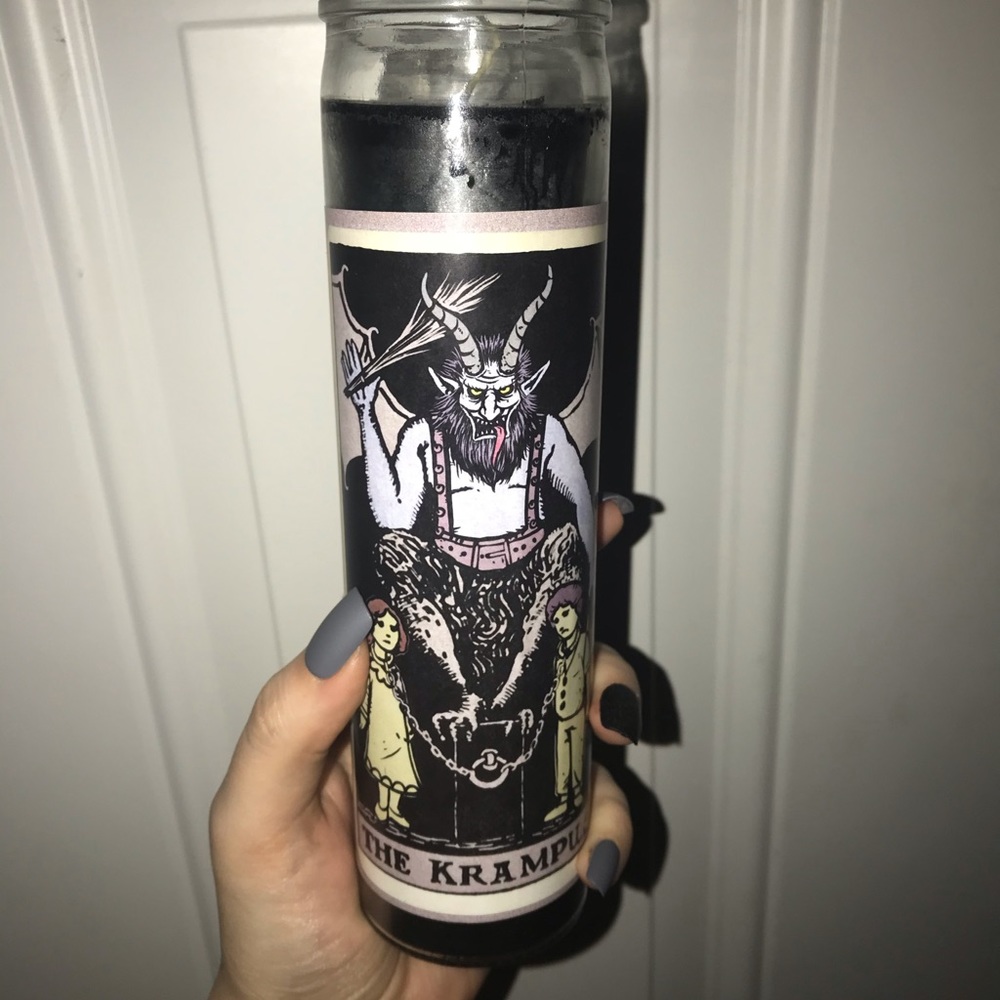 Krampus prayer candle